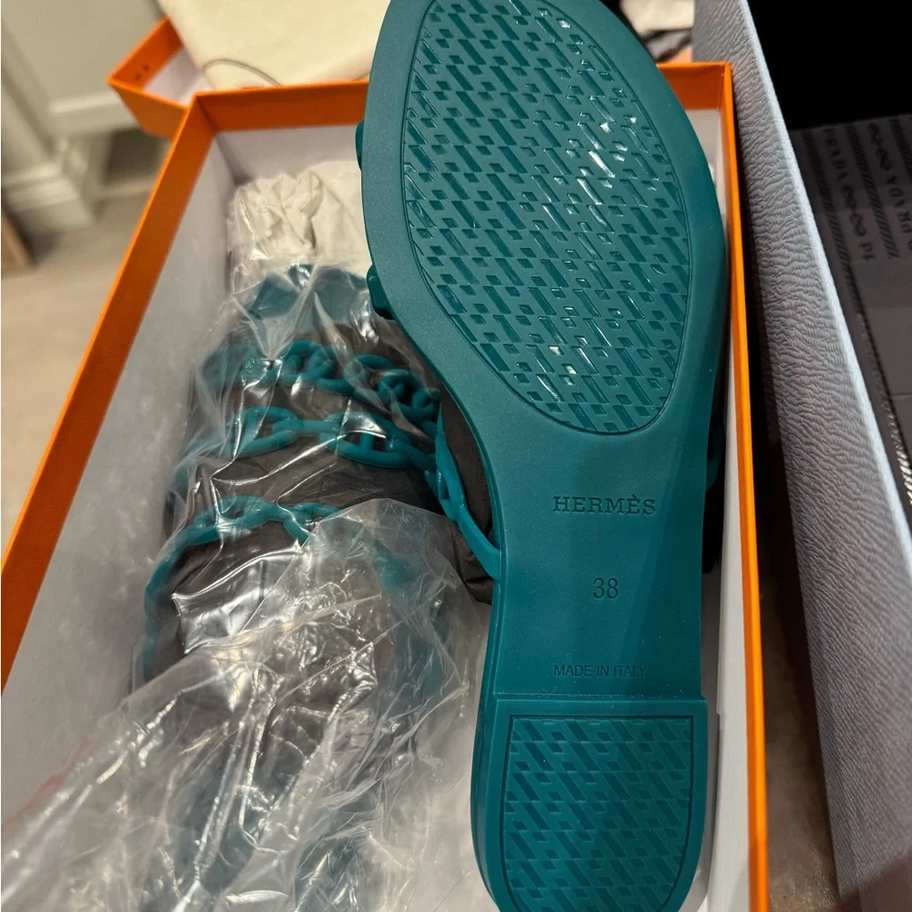 Brand New Hermes Rivage Sandals size 38 - Picture 3 of 4